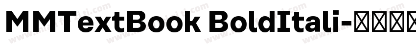 MMTextBook BoldItali字体转换